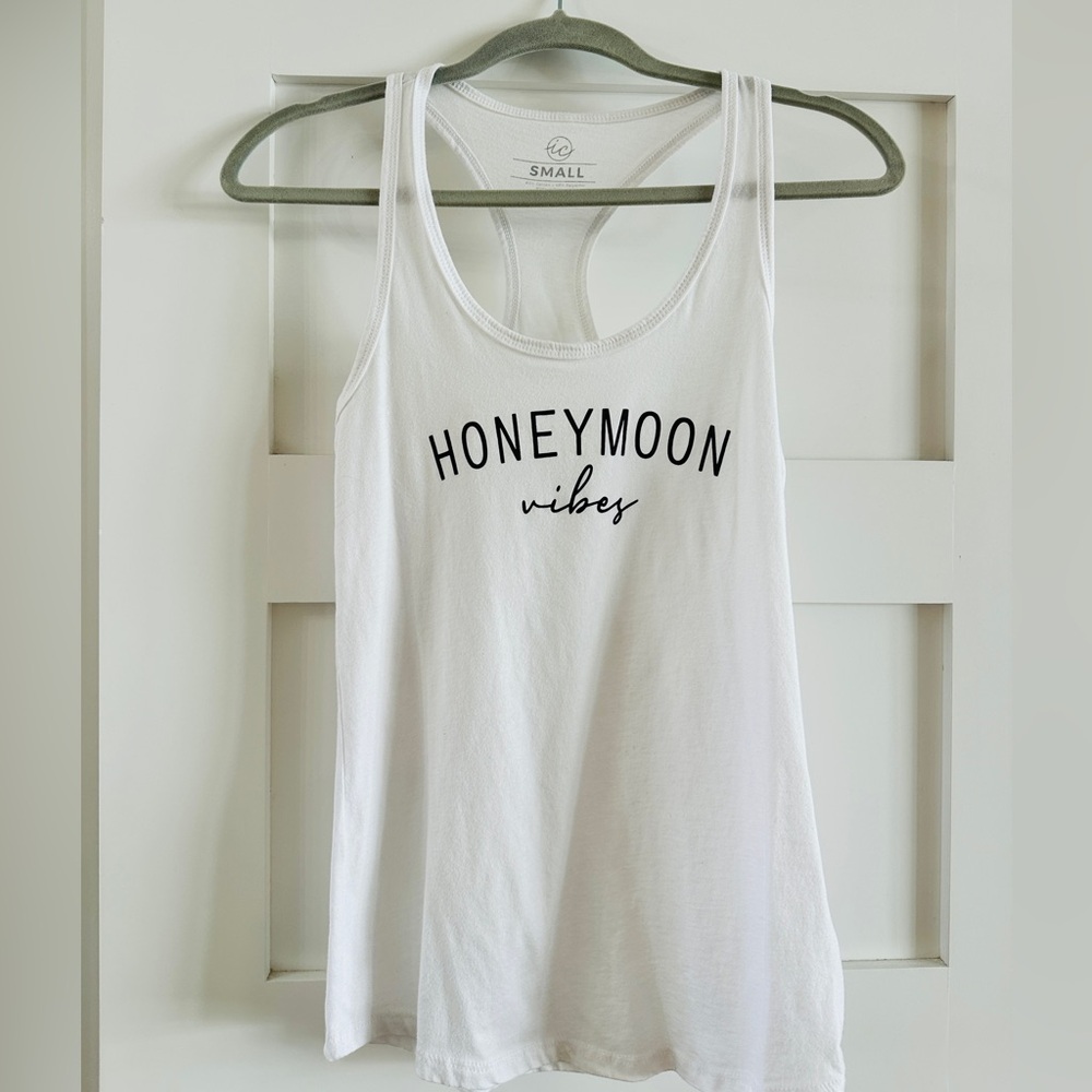 White 'Honeymoon Vibes' Tank Top